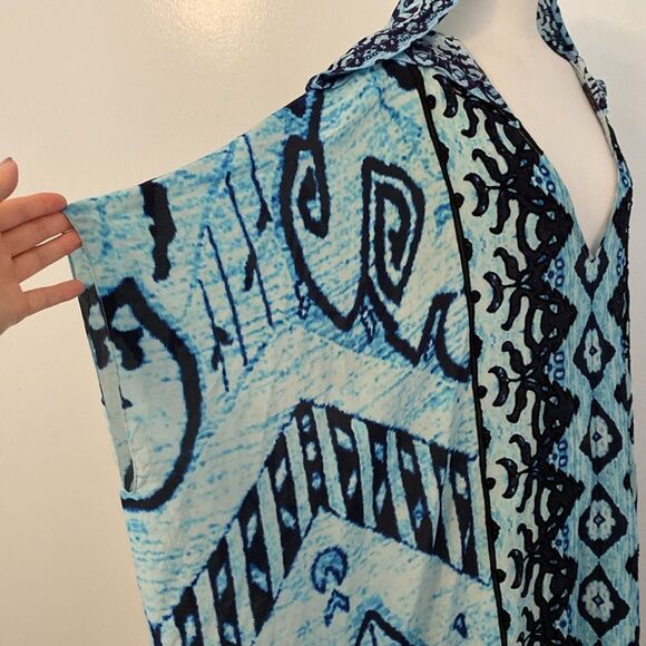 Blue Rococo Sand Blue Embellished Hooded Kaftan Size Small - Picture 6 of 15